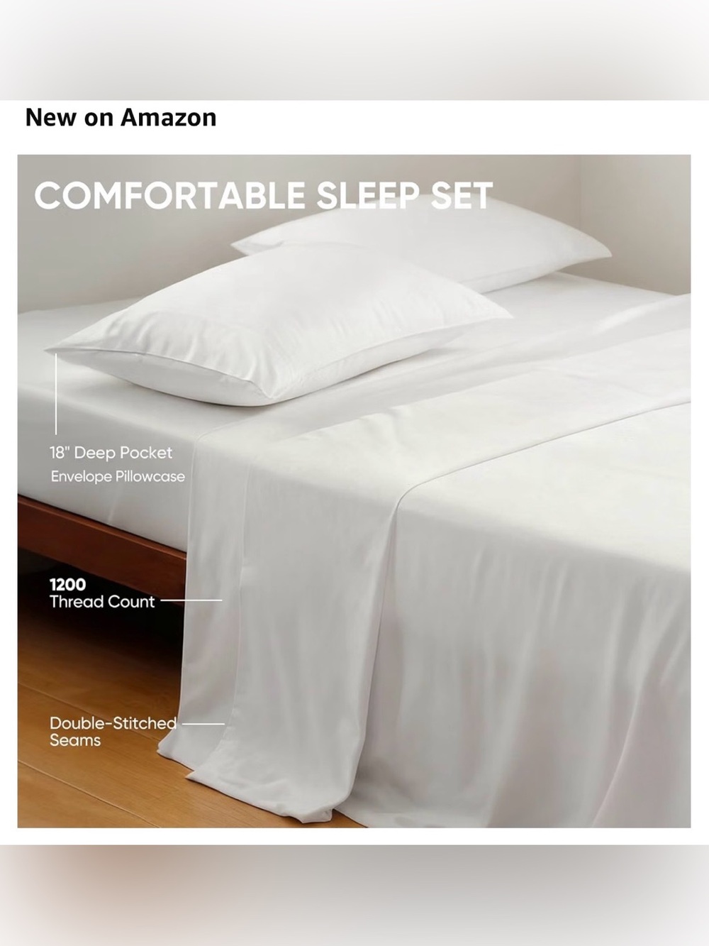 TWK 100% Viscose Derived from Bamboo, Bedding Sheets & Pillowcase